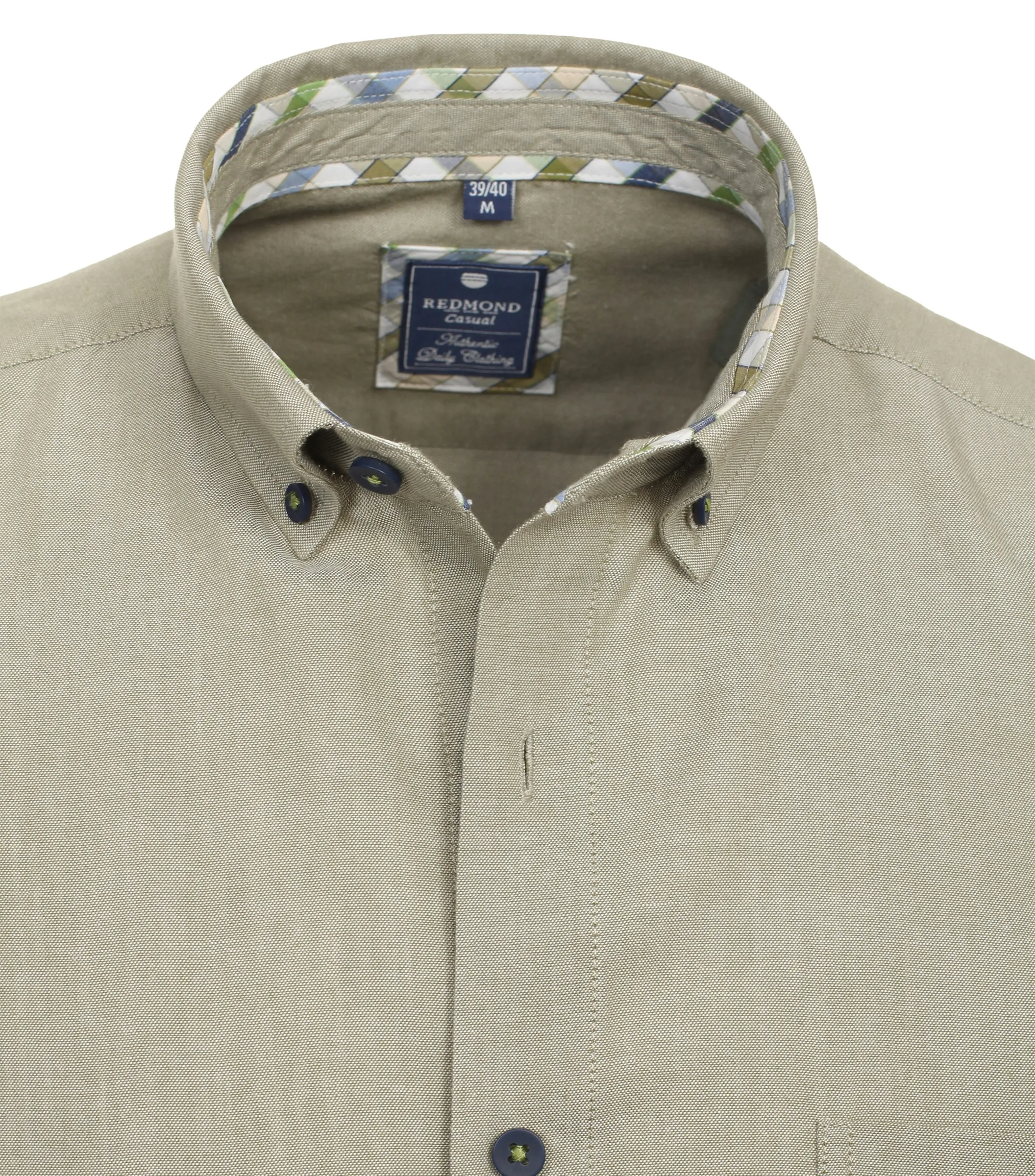 REDMOND Freizeithemd Kurzarm in Braun - 100 % Baumwolle - Ansicht 3