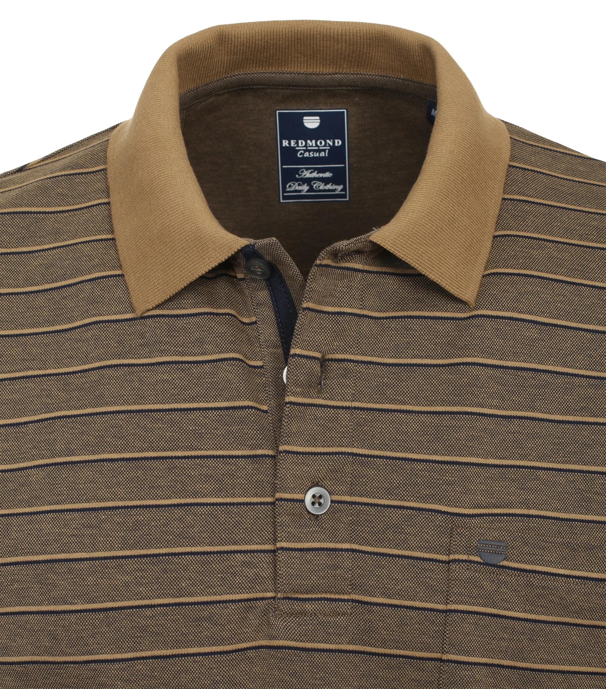 REDMOND Polo-Shirt in Braun - 50 % Baumwolle, 50 % Polyester - Ansicht 3