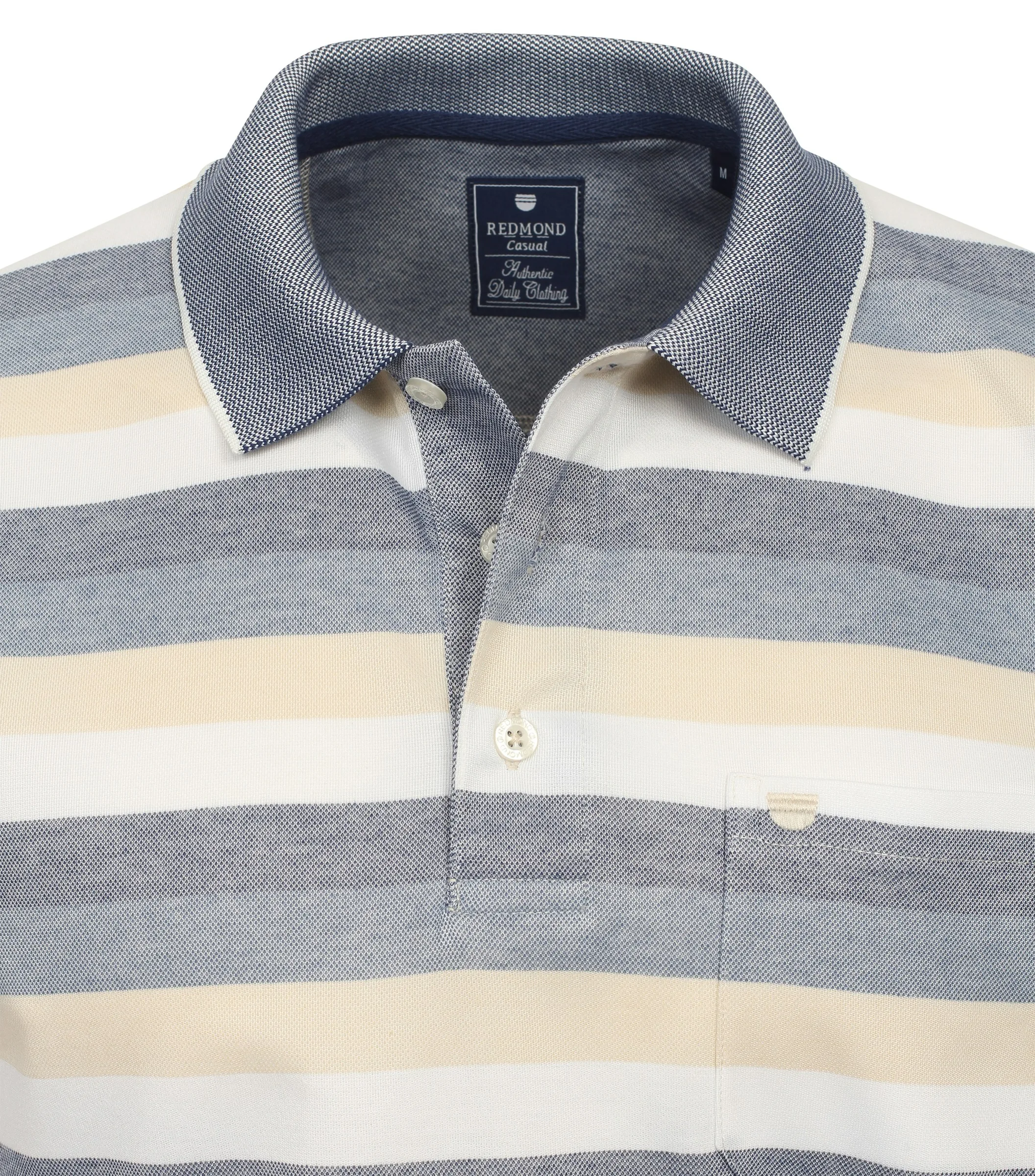 REDMOND Polo-Shirt in Blau - 50 % Baumwolle, 50 % Polyester - Ansicht 3