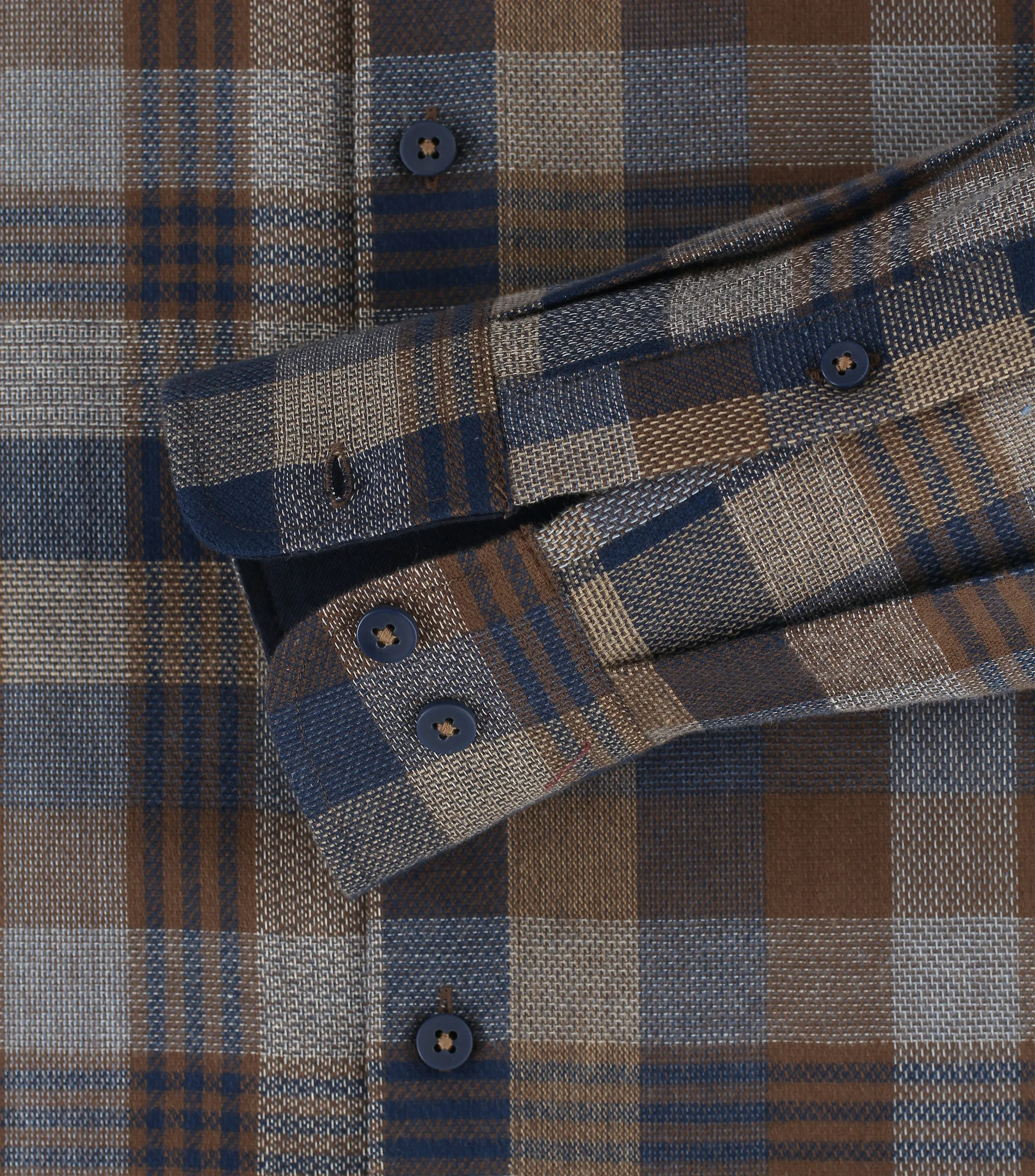 REDMOND Freizeithemd in Braun - 100 % Baumwolle - Ansicht 4