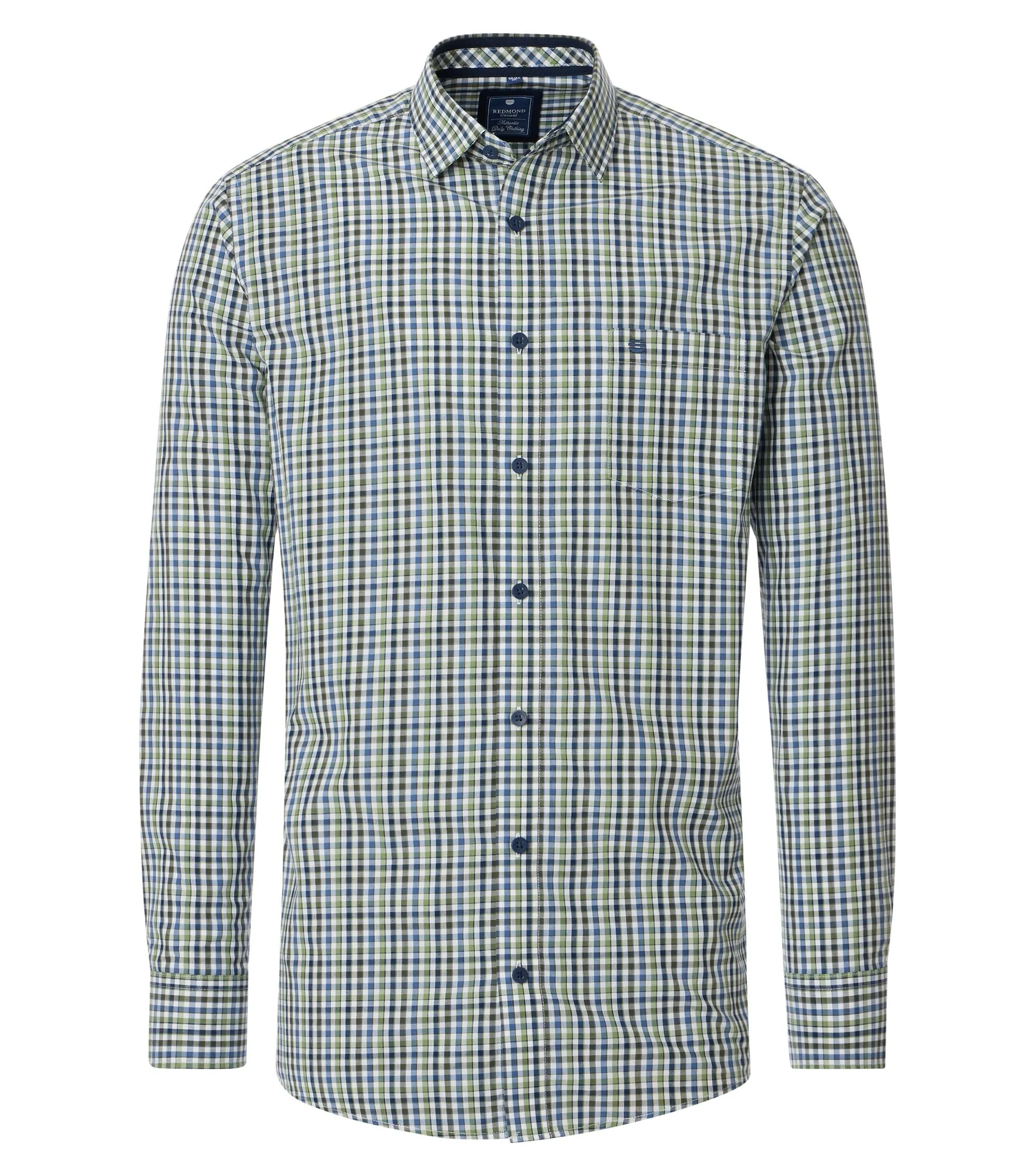 REDMOND Freizeithemd in Grün - 100 % Baumwolle - Ansicht 1