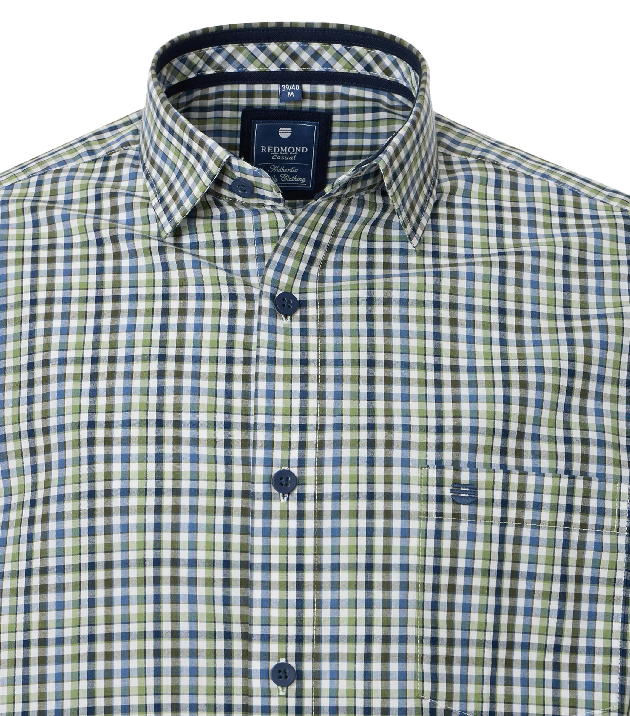 REDMOND Freizeithemd in Grün - 100 % Baumwolle - Ansicht 3