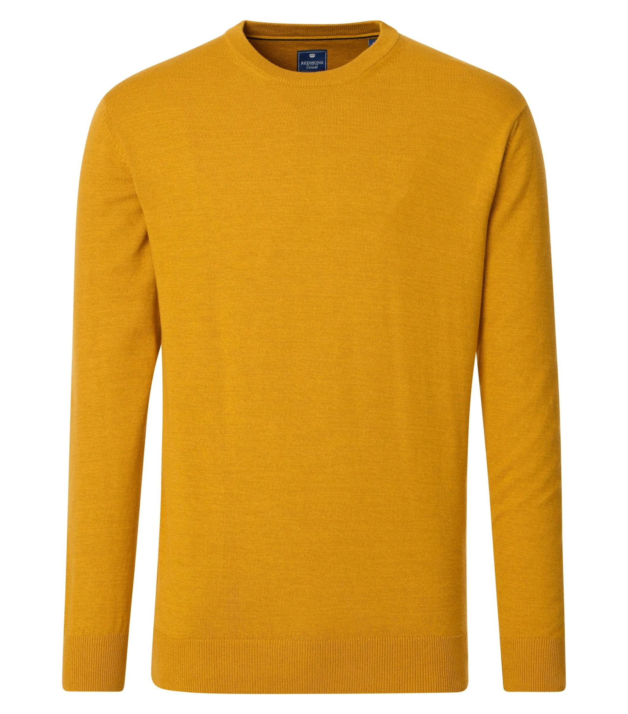 REDMOND Pullover in Gelb messing - 100 % Baumwolle - Ansicht 1