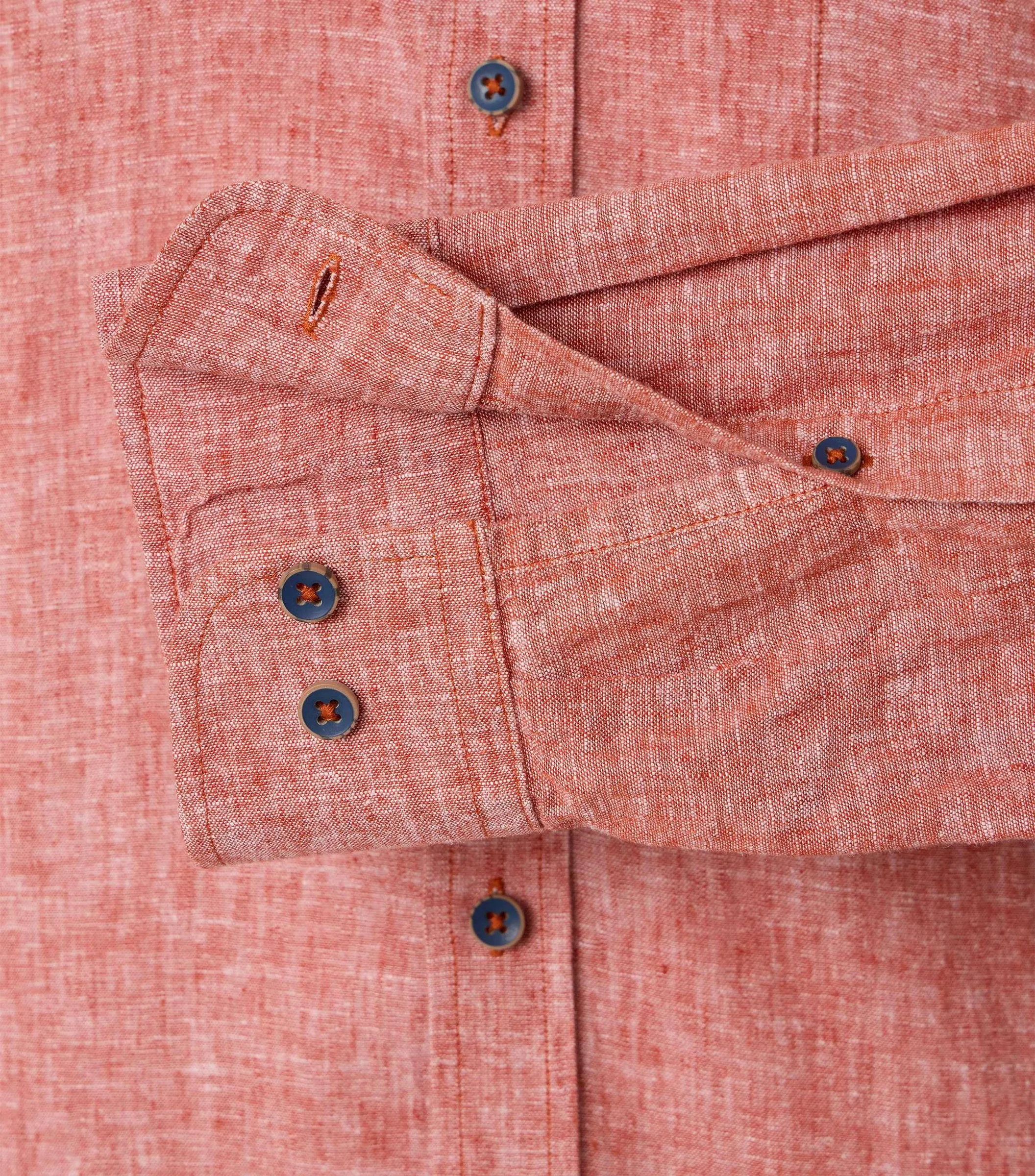 REDMOND Freizeithemd in Orange - 55 % Leinen, 45 % Baumwolle - Ansicht 4