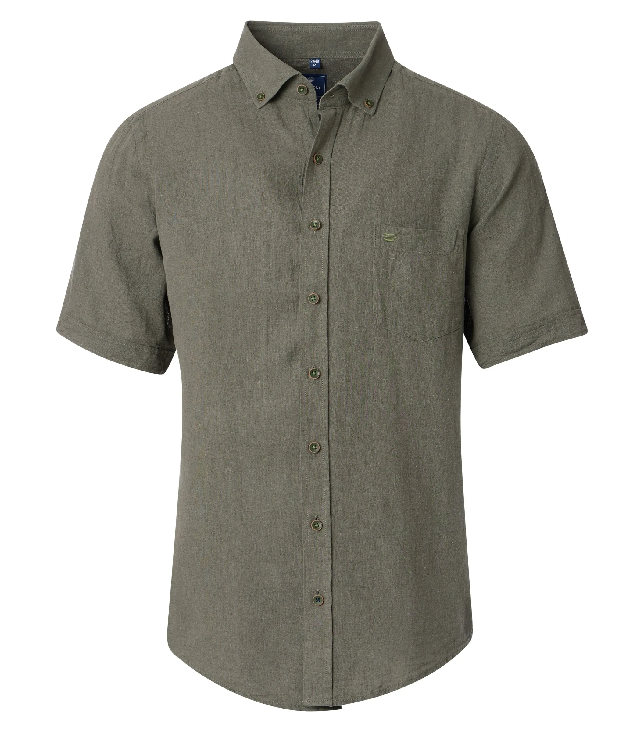 REDMOND Leinenhemd in Grün - 55 % Leinen, 45 % Baumwolle - Ansicht 1