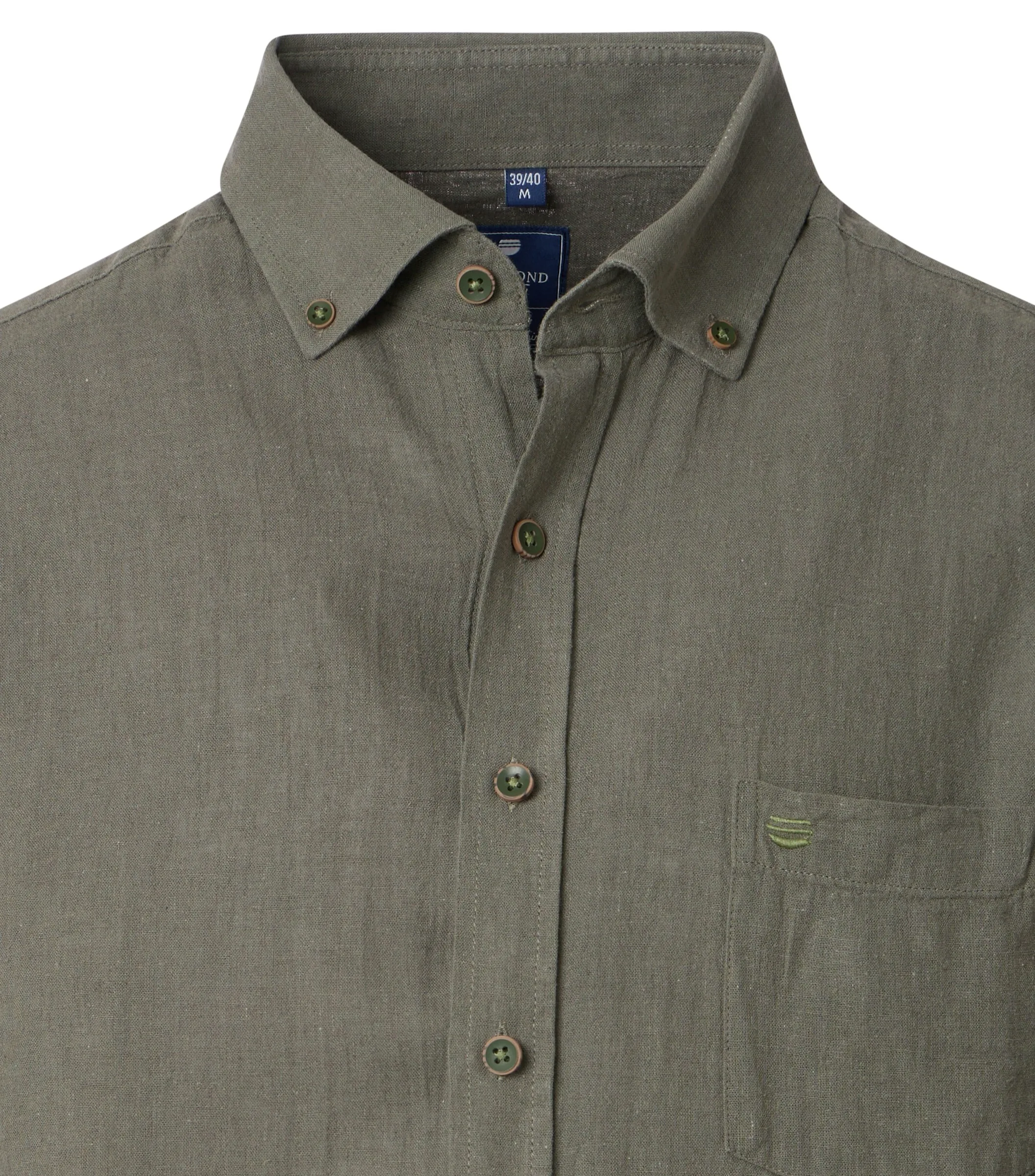 REDMOND Leinenhemd in Grün - 55 % Leinen, 45 % Baumwolle - Ansicht 3