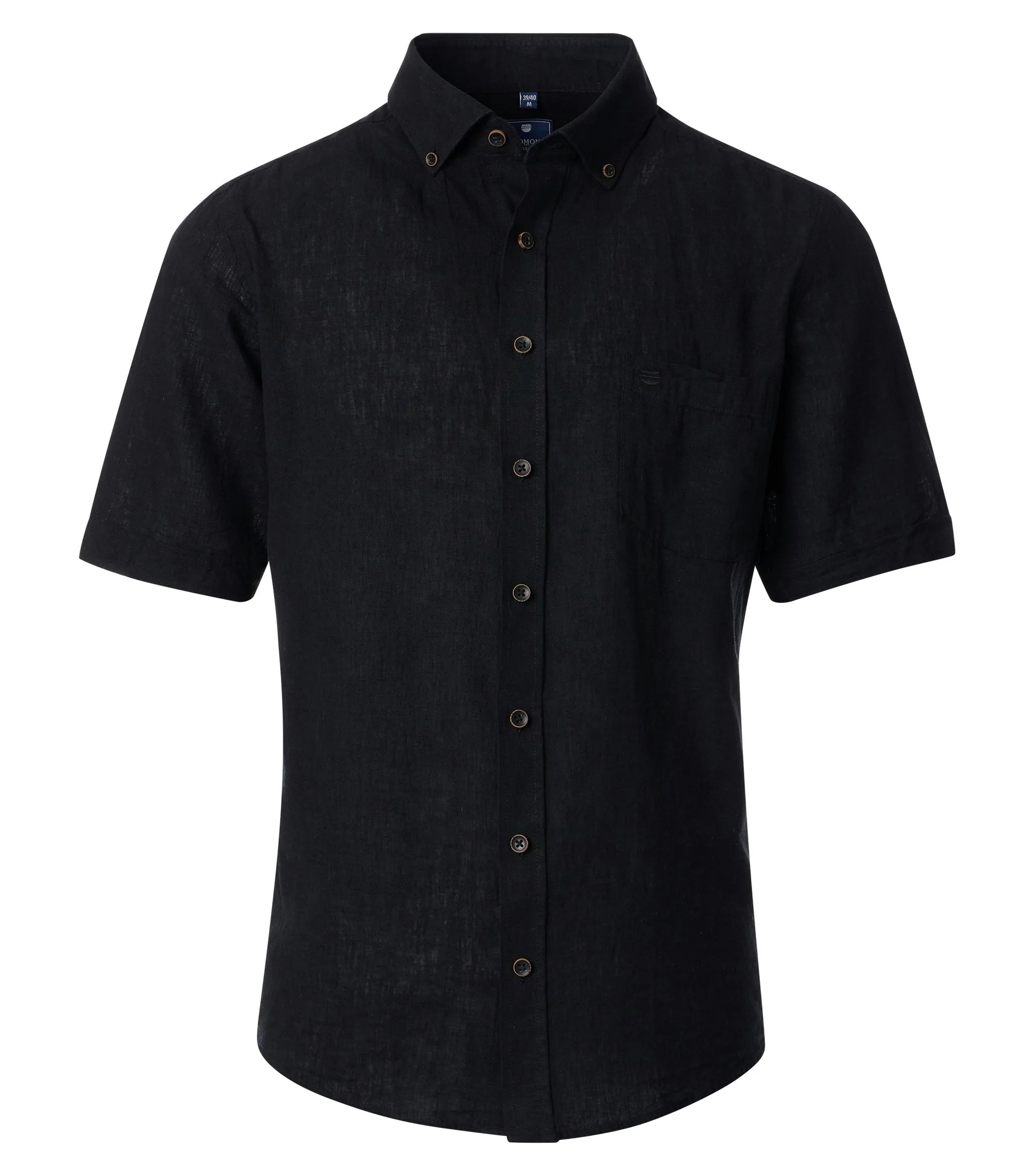 REDMOND Leinenhemd in Schwarz - 55 % Leinen, 45 % Baumwolle - Ansicht 1