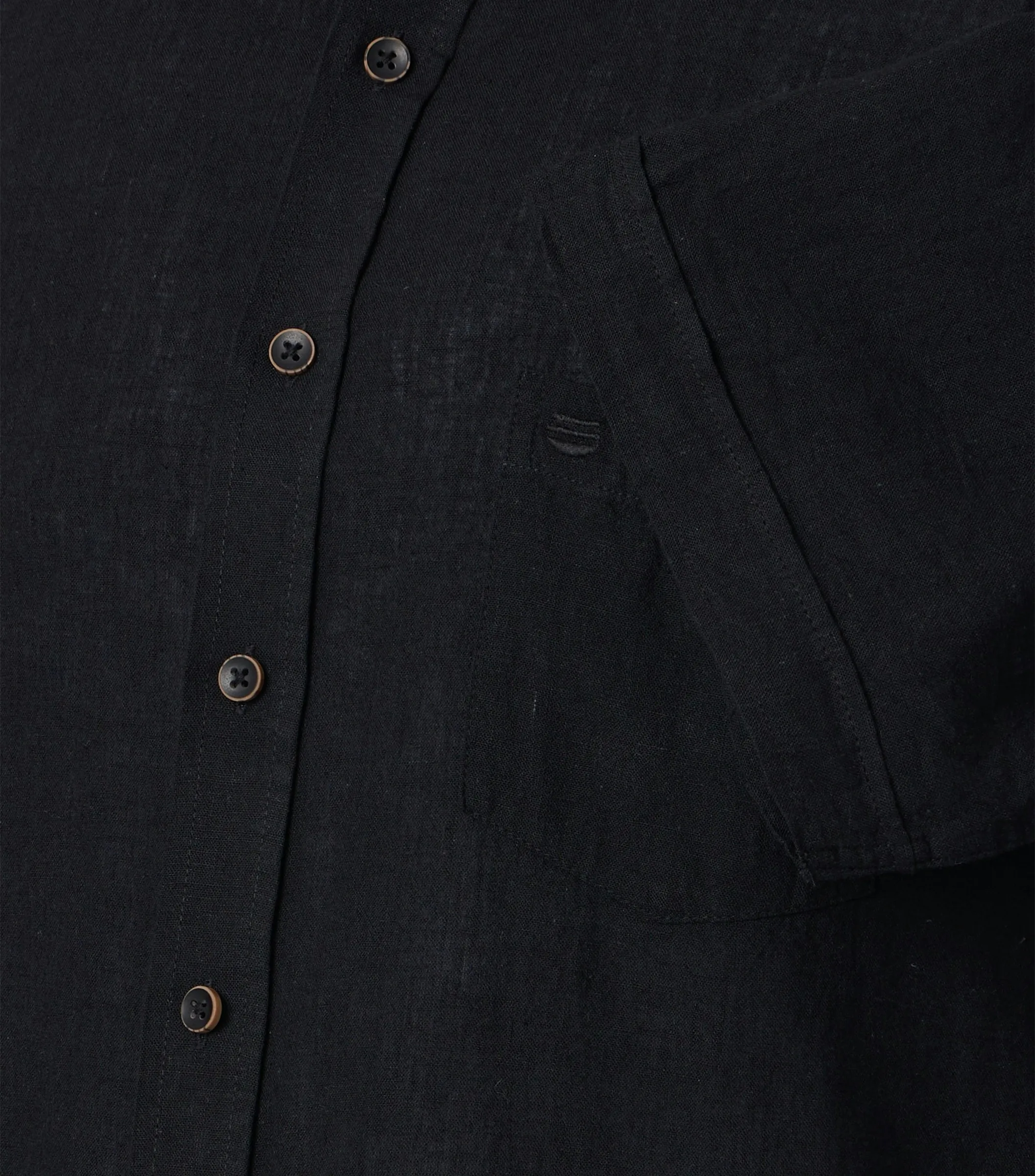 REDMOND Leinenhemd in Schwarz - 55 % Leinen, 45 % Baumwolle - Ansicht 4