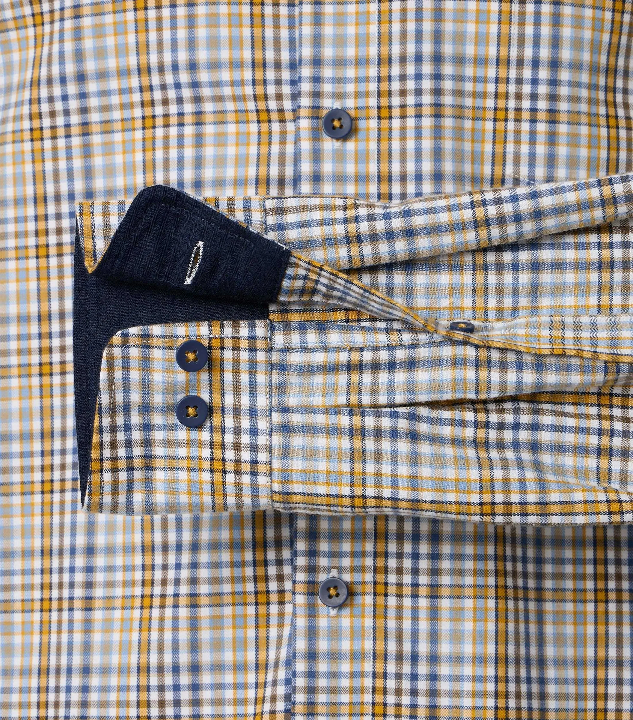 REDMOND Freizeithemd in Gelb messing - 100 % Baumwolle - Ansicht 4