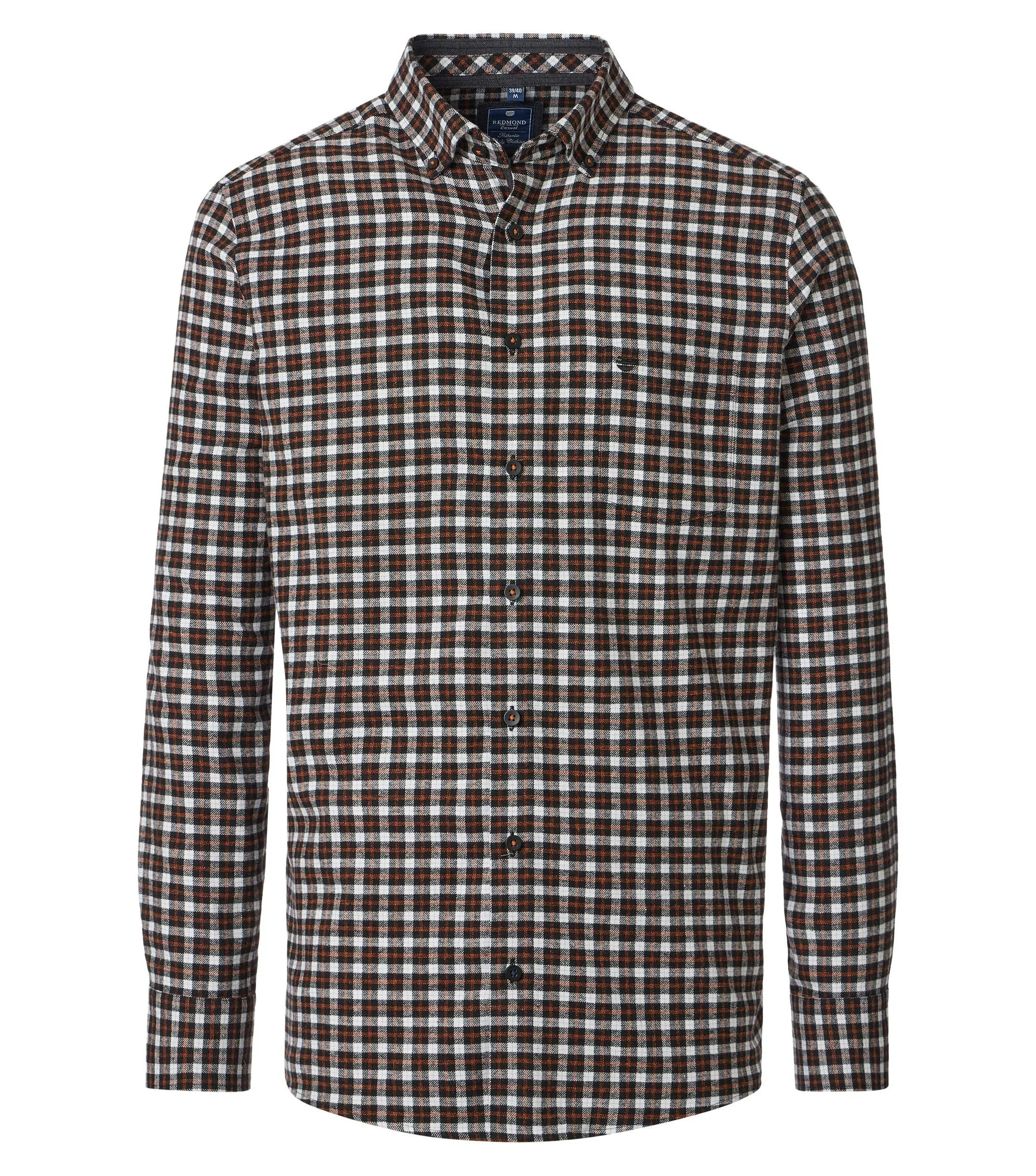 REDMOND Freizeithemd in Schwarz - 100 % Baumwolle - Ansicht 1