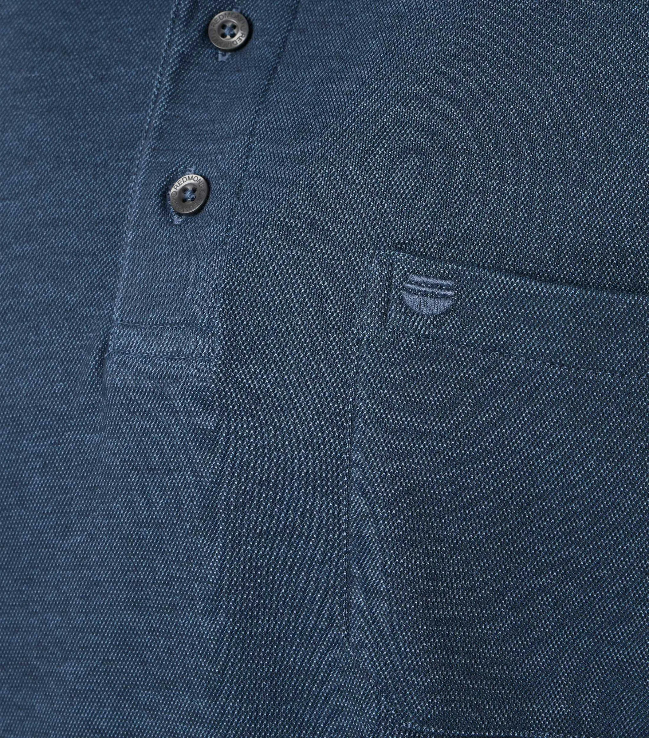 REDMOND Polo-Shirt Langarm in Blau - 60 % Baumwolle, 40 % Polyester - Ansicht 4