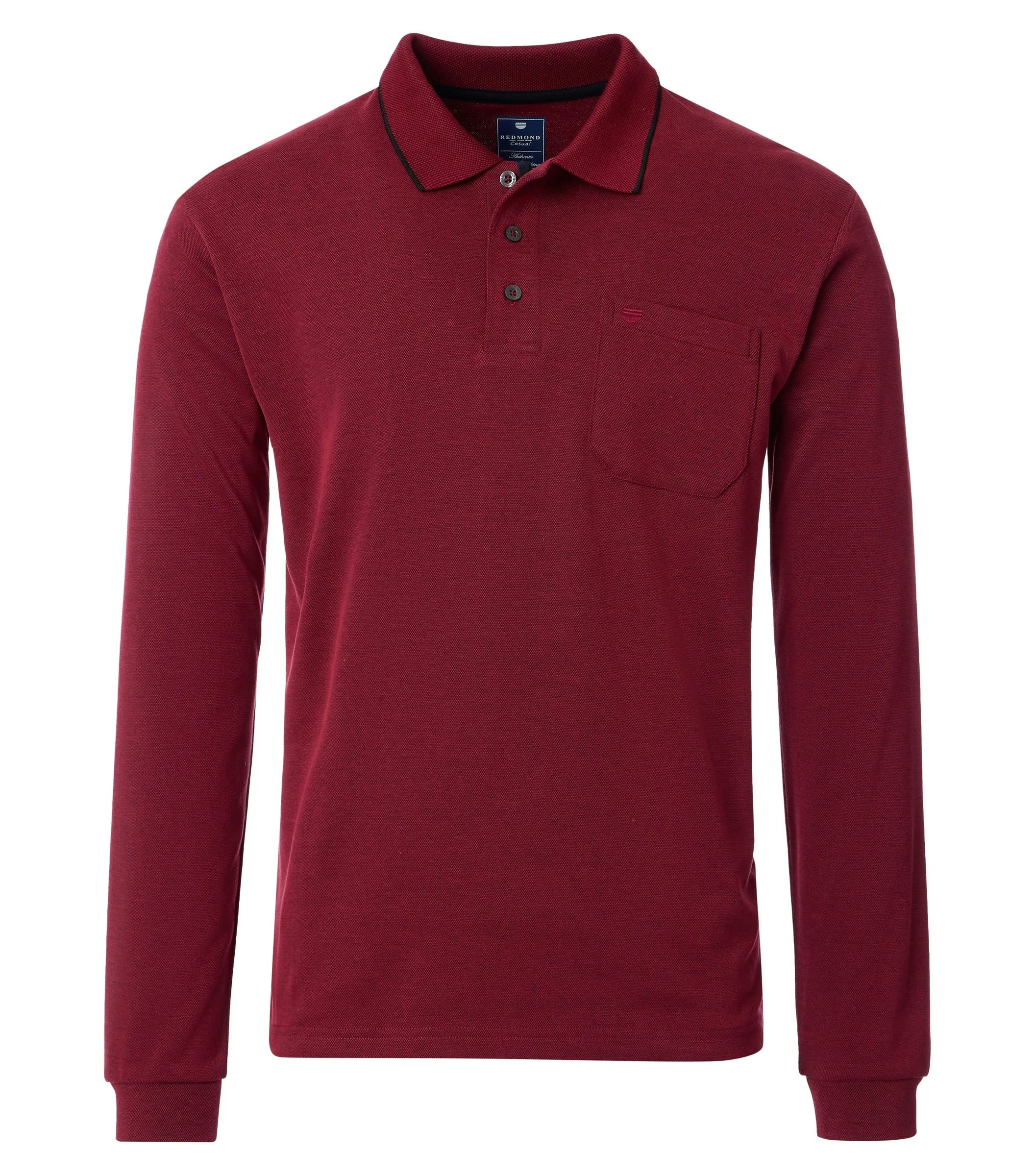 REDMOND Polo-Shirt Langarm in Rot - 60 % Baumwolle, 40 % Polyester - Ansicht 1