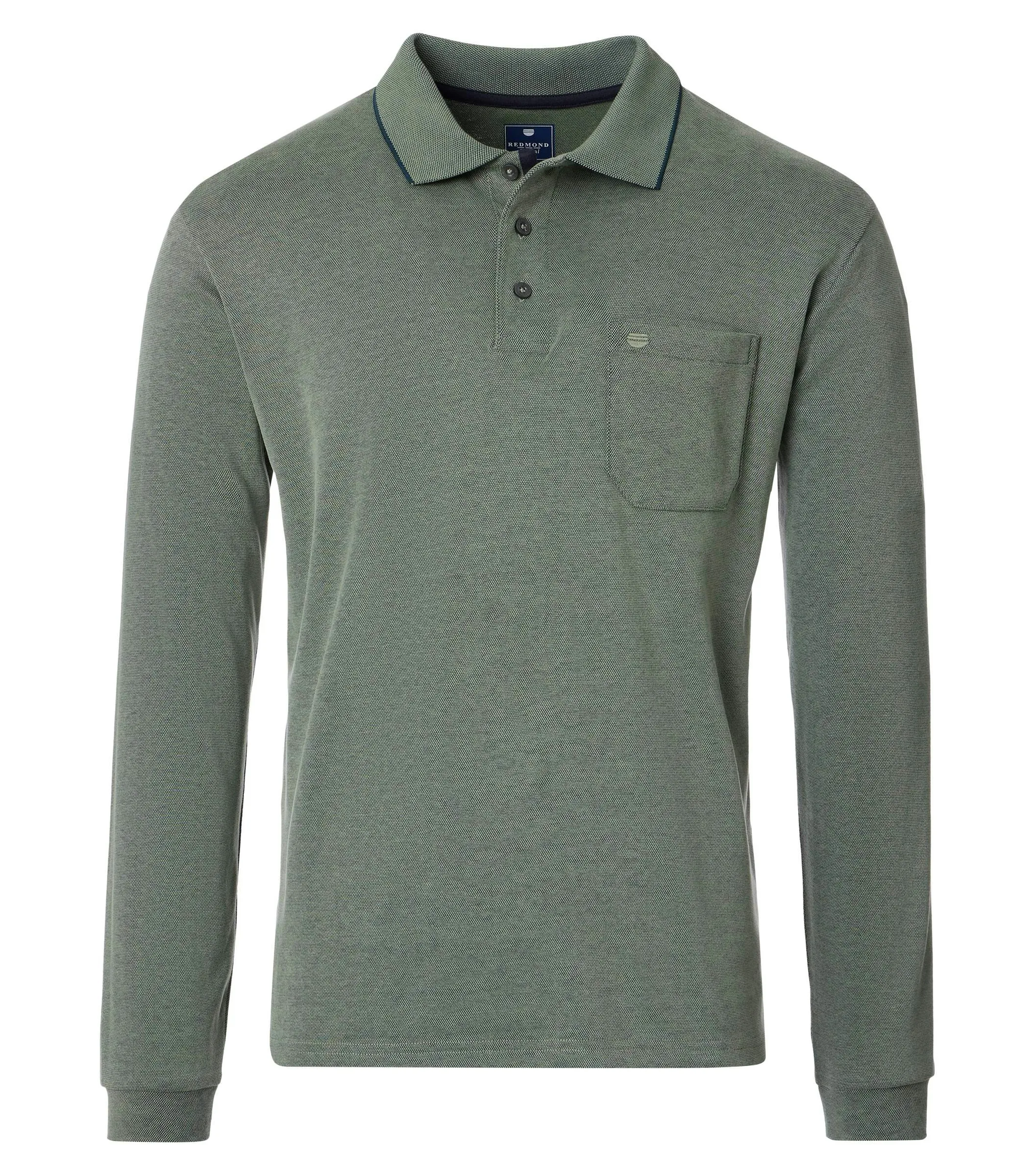 REDMOND Polo-Shirt Langarm in Grün - 60 % Baumwolle, 40 % Polyester - Ansicht 1