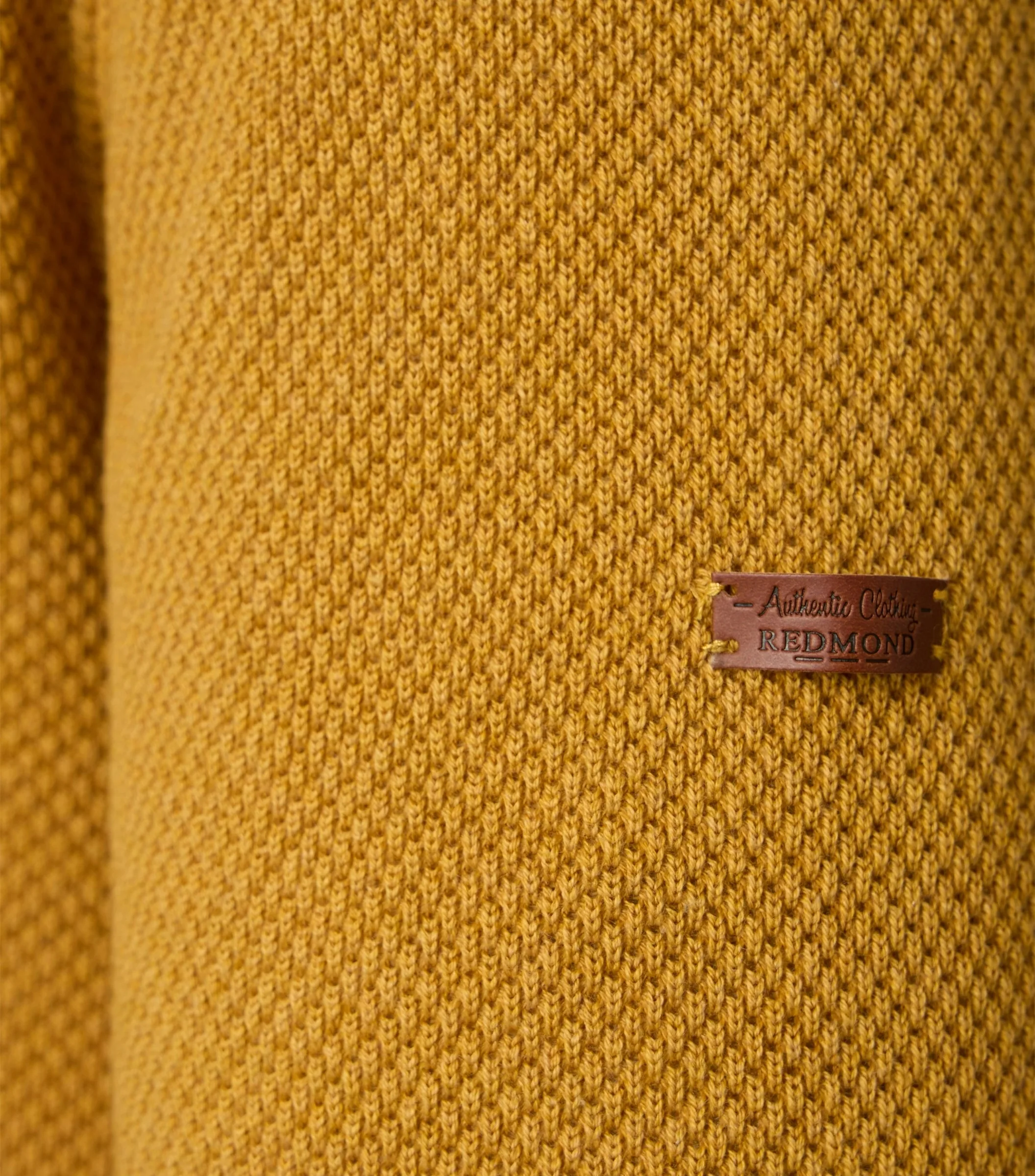 REDMOND Pullover in Gelb messing - 100 % Baumwolle - Ansicht 4